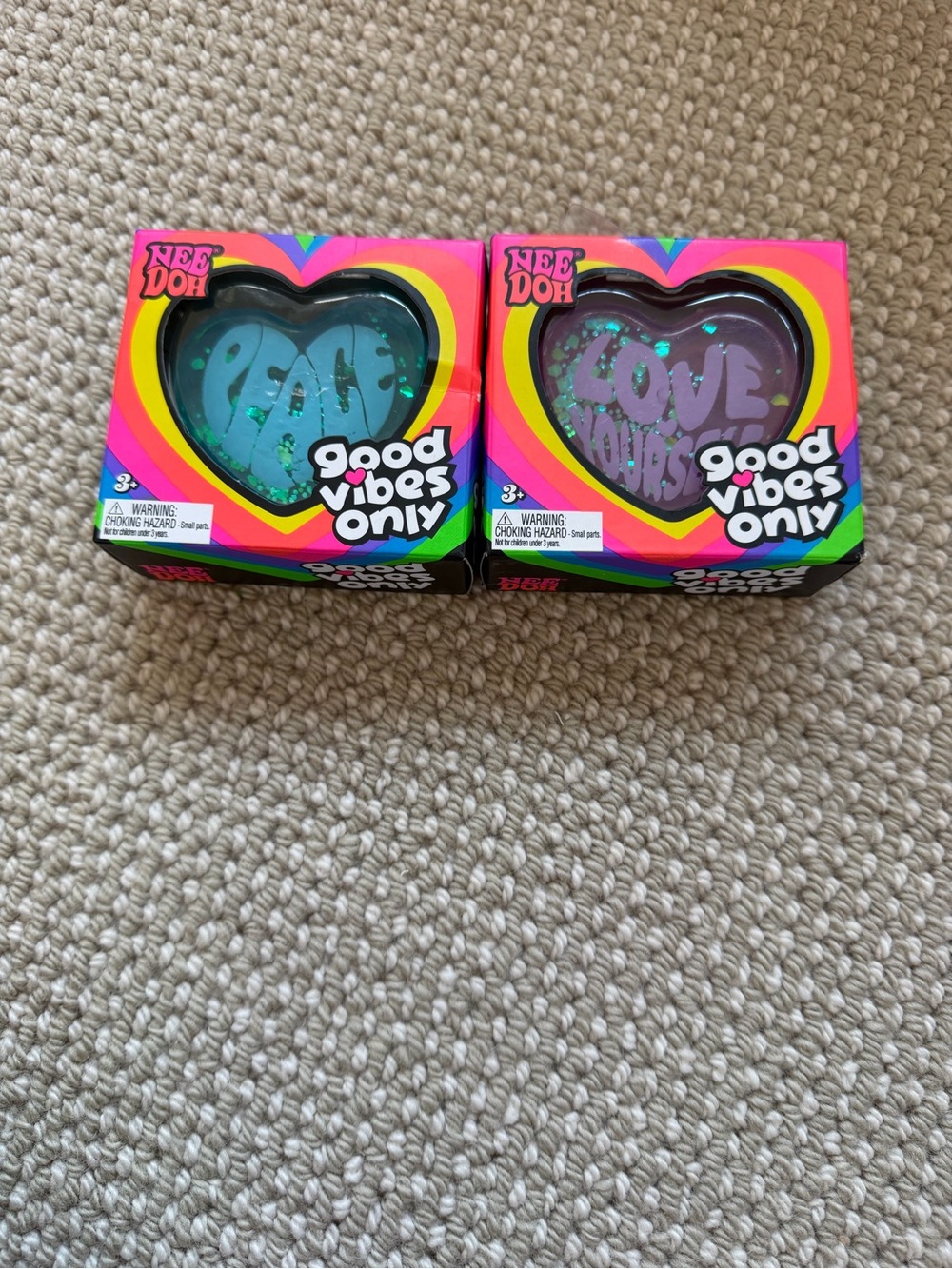 Schylling needoh Good Vibes Only Heart Squish new and authentic!